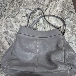 Gray Leather Women's Bag